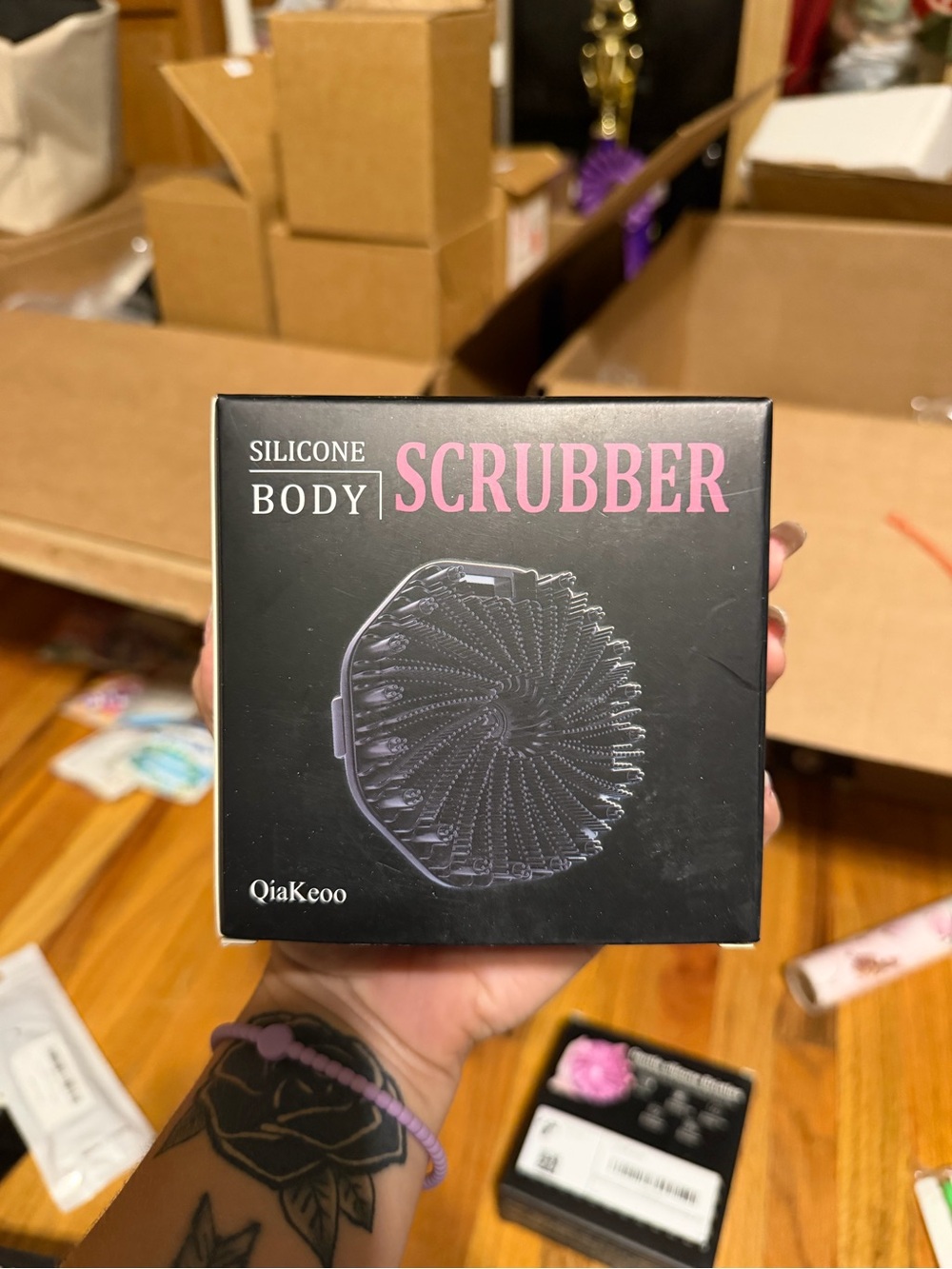 Silicone Body Scrubber - Gray